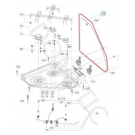 COCINA TAPA CRISTAL PI9003