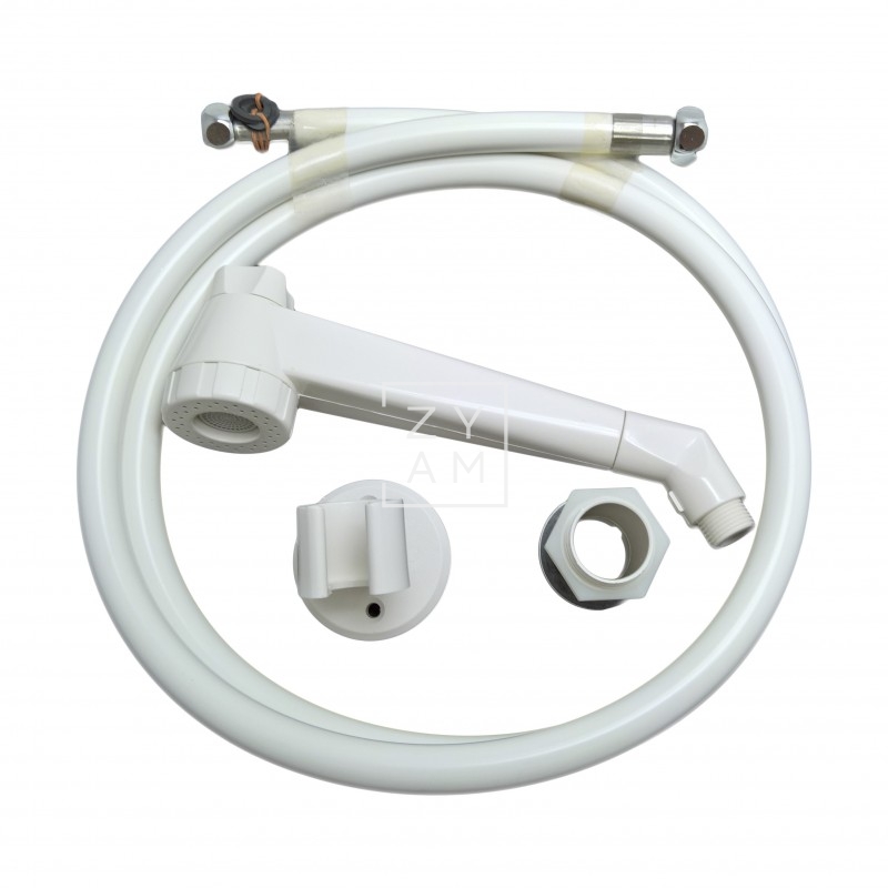 DUCHA CON FLEXO PB BLANCO