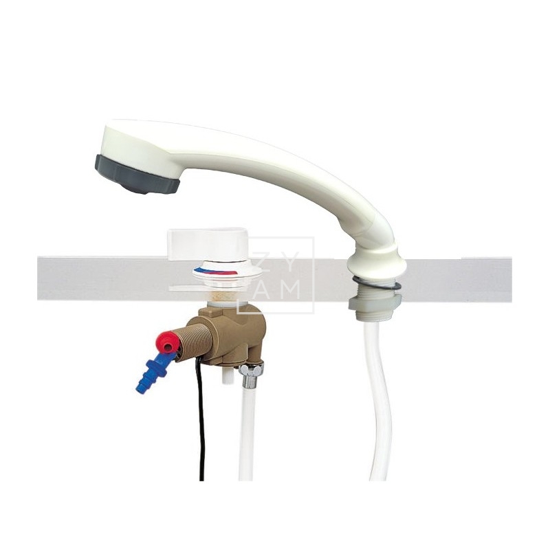 DUCHA CON FLEXO DUETT BLANCO