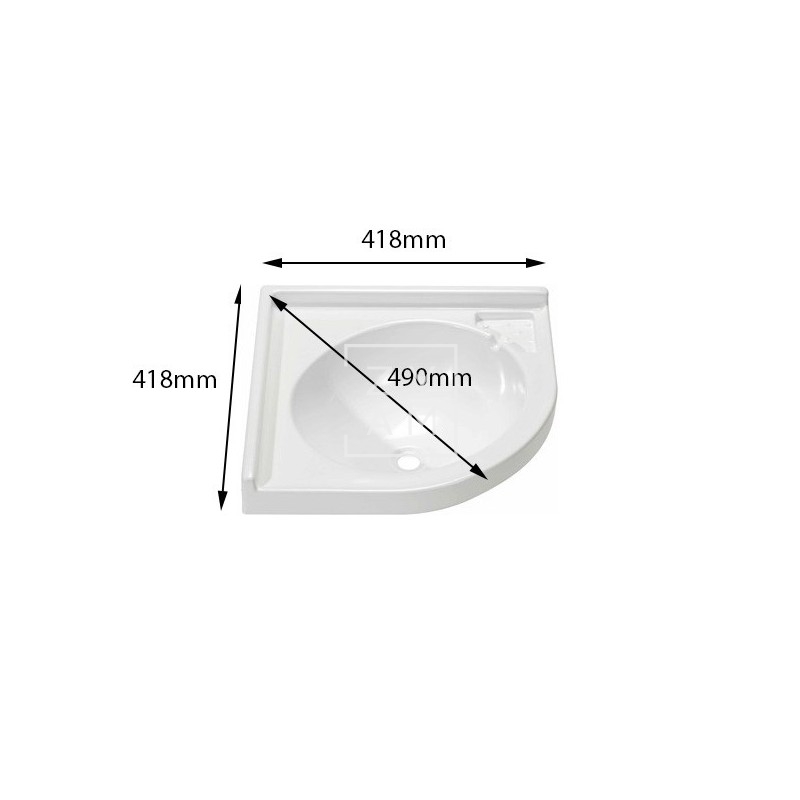 LAVABO RINCONERA 42X42 BLANCO