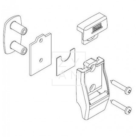 KIT SOPORTE PARED LATERAL FIAMMA ALUMINIO