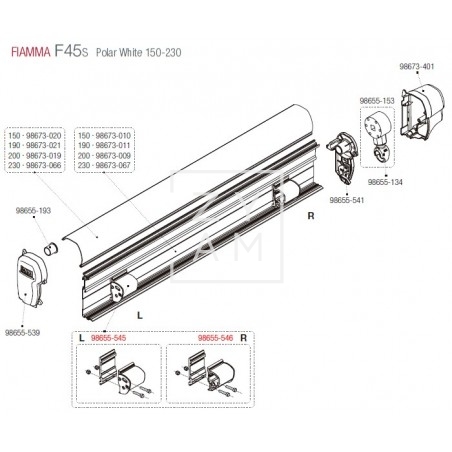 SHOCK ABSORBER F45S/F70 DERECHA 150-400