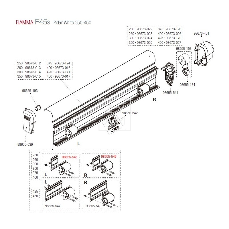 SHOCK ABSORBER F45S/F70 DERECHA 150-400