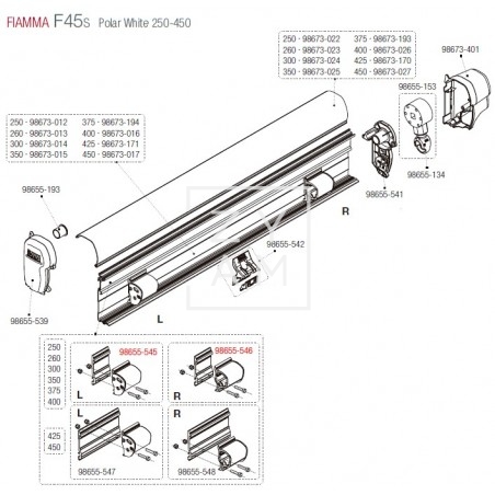 SHOCK ABSORBER F45S/F70 DERECHA 150-400