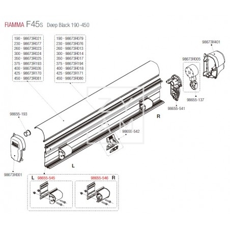 SHOCK ABSORBER F45S/F70 DERECHA 150-400