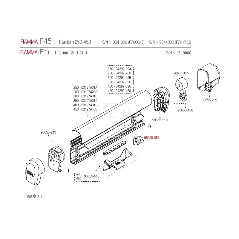 SOPORTE RAFTER CENTRAL F45TI / F1TI