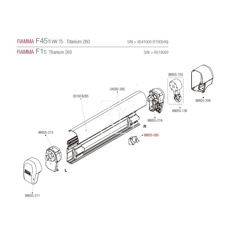 SOPORTE RAFTER CENTRAL F45TI / F1TI