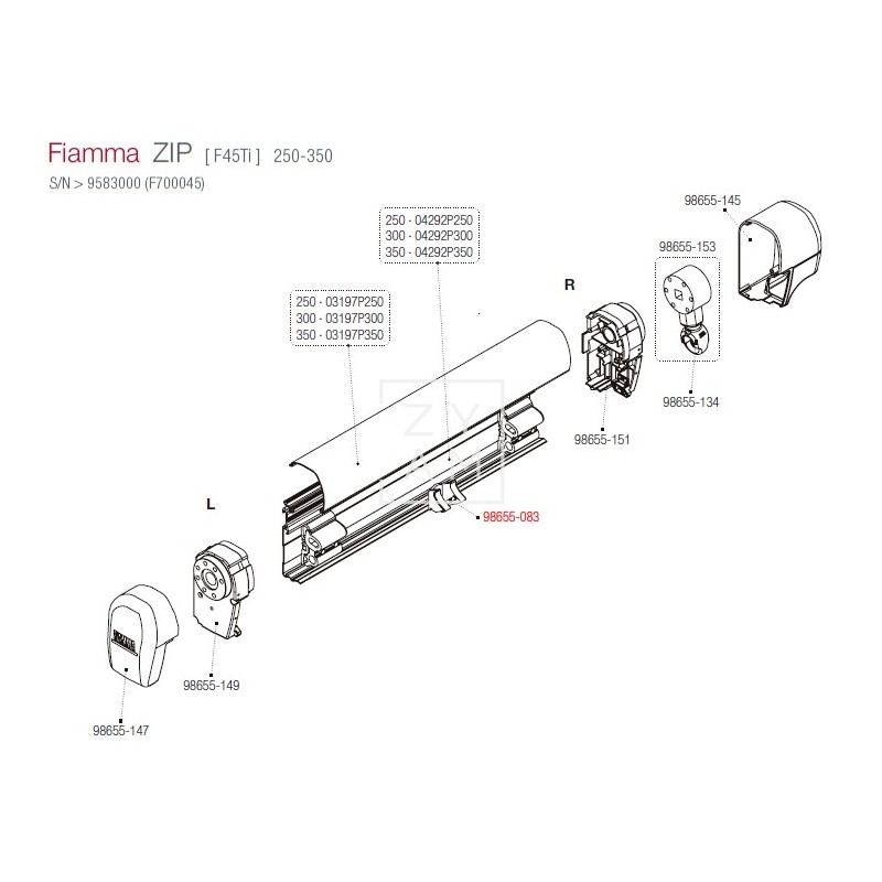 SOPORTE RAFTER CENTRAL F45TI / F1TI
