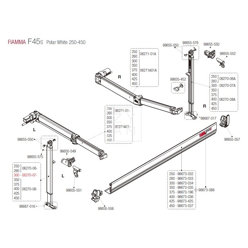 PATA F45S 300 IZQUIERDA