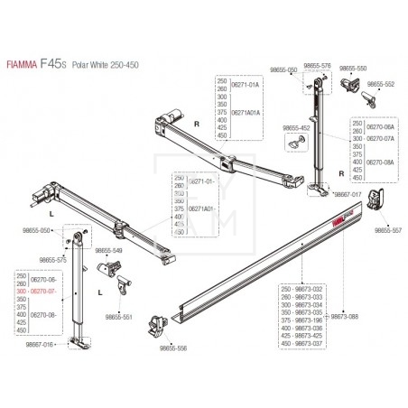 PATA F45S 300 IZQUIERDA