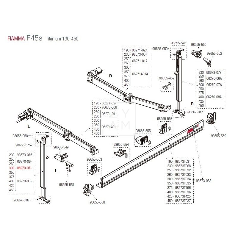 PATA F45S 300 IZQUIERDA
