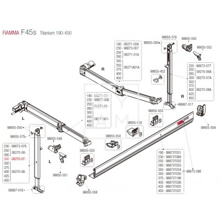 PATA F45S 300 IZQUIERDA