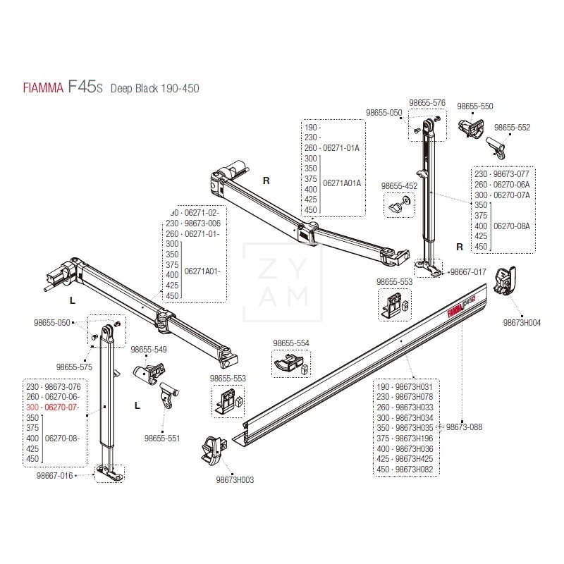 PATA F45S 300 IZQUIERDA