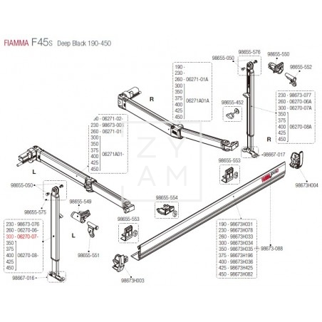 PATA F45S 300 IZQUIERDA