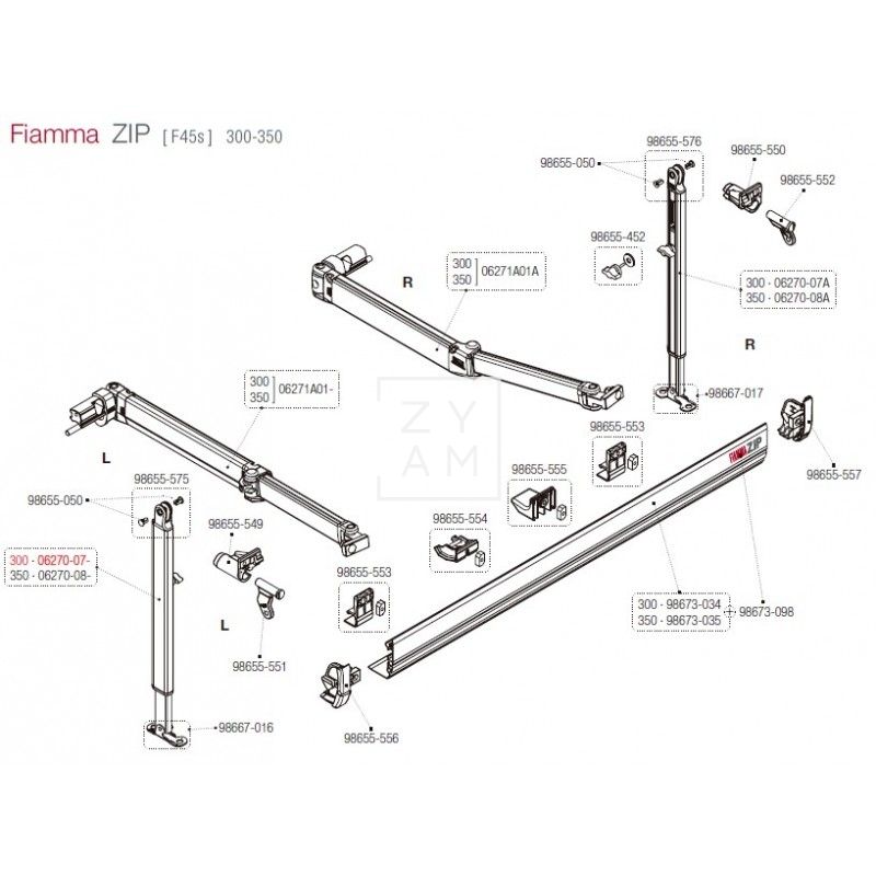 PATA F45S 300 IZQUIERDA