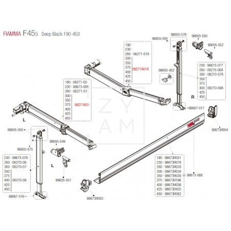 BRAZO F45S/F70 300-450