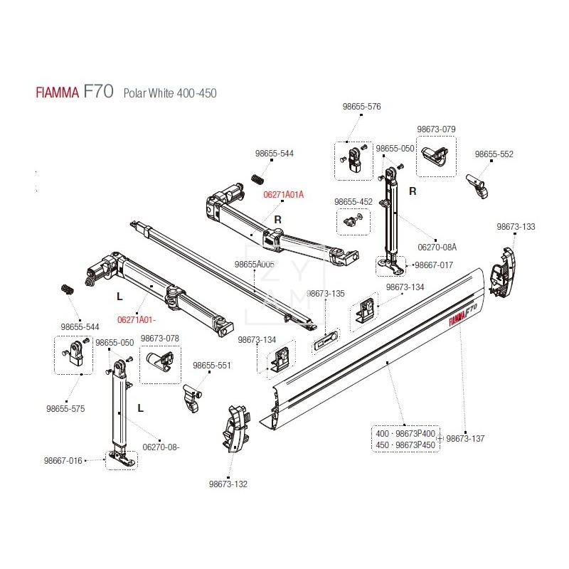 BRAZO F45S/F70 300-450