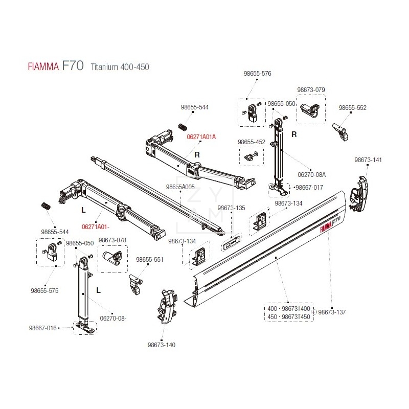 BRAZO F45S/F70 300-450