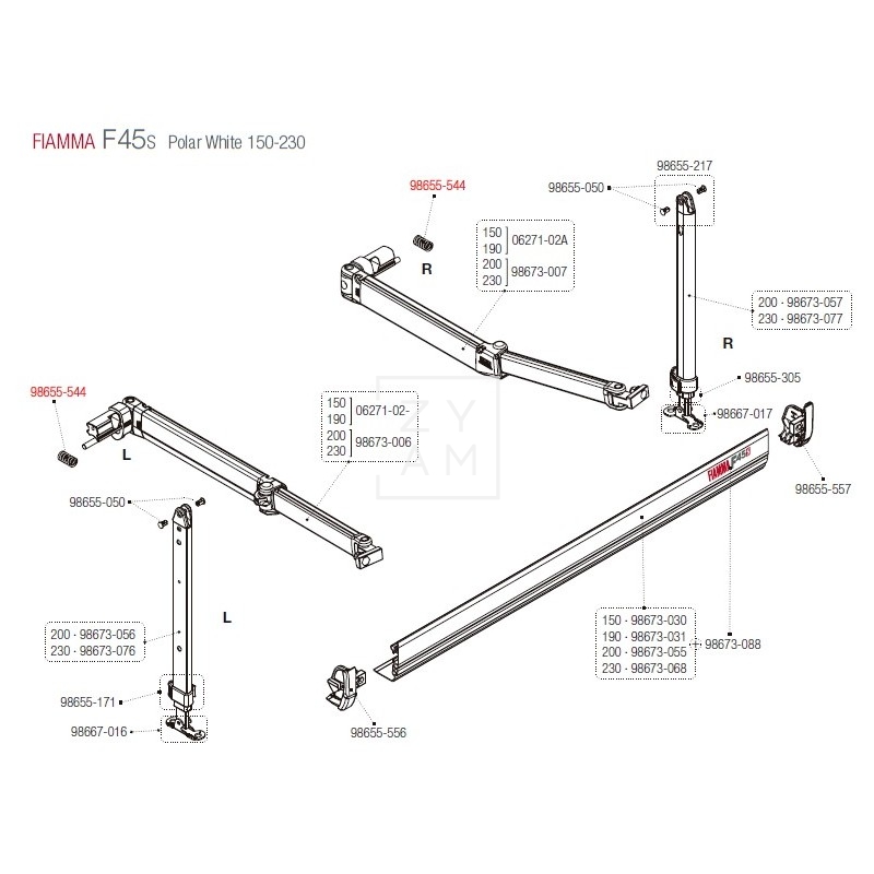 MUELLE BRAZO F45/F70 150-550