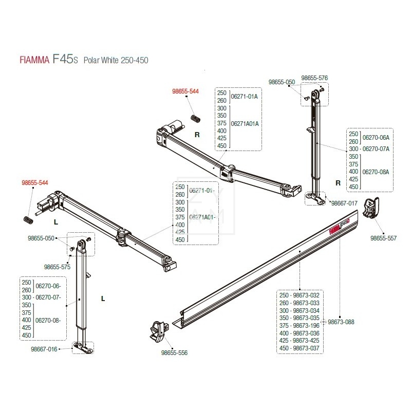 MUELLE BRAZO F45/F70 150-550