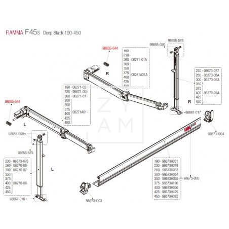 MUELLE BRAZO F45/F70 150-550