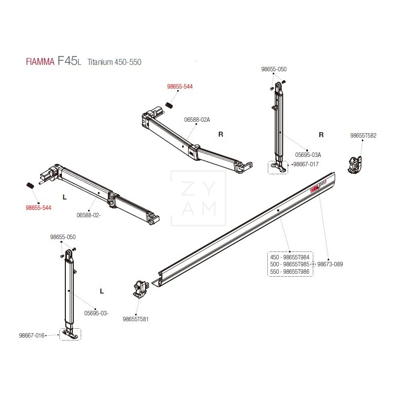 MUELLE BRAZO F45/F70 150-550