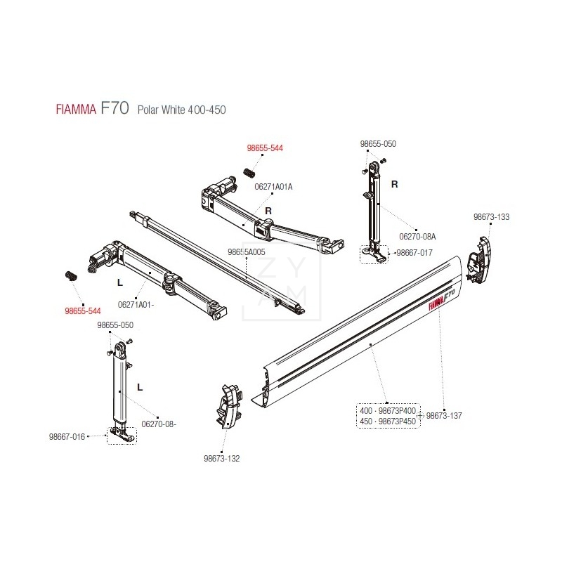 MUELLE BRAZO F45/F70 150-550
