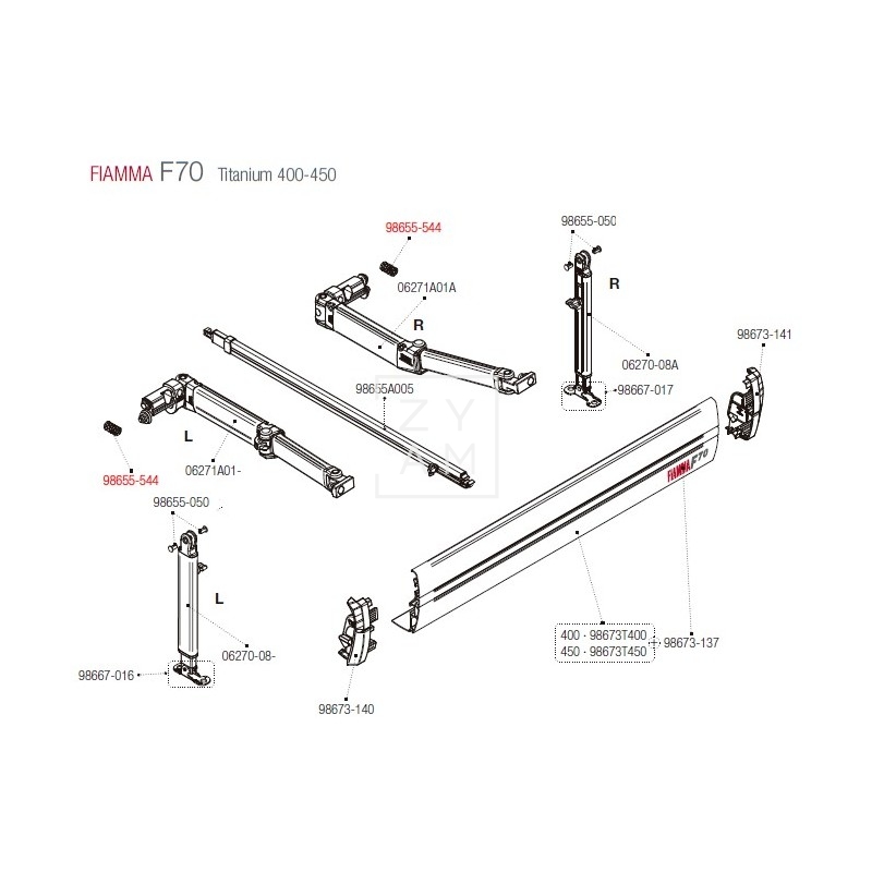 MUELLE BRAZO F45/F70 150-550