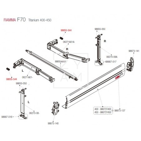 MUELLE BRAZO F45/F70 150-550