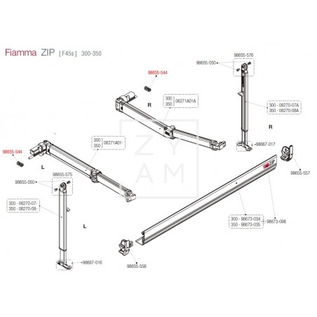 MUELLE BRAZO F45/F70 150-550