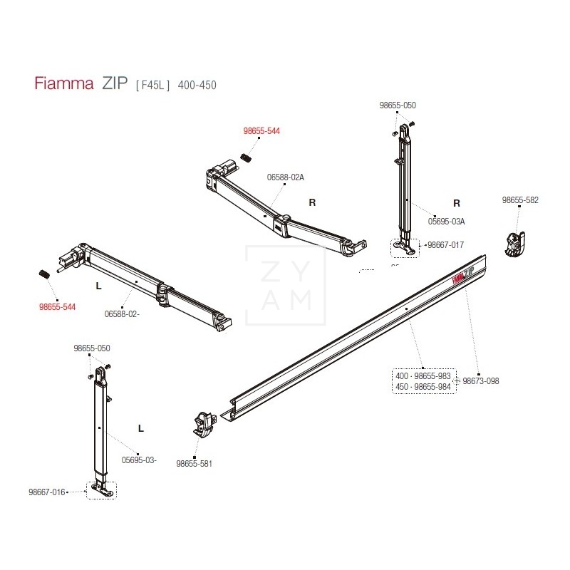 MUELLE BRAZO F45/F70 150-550