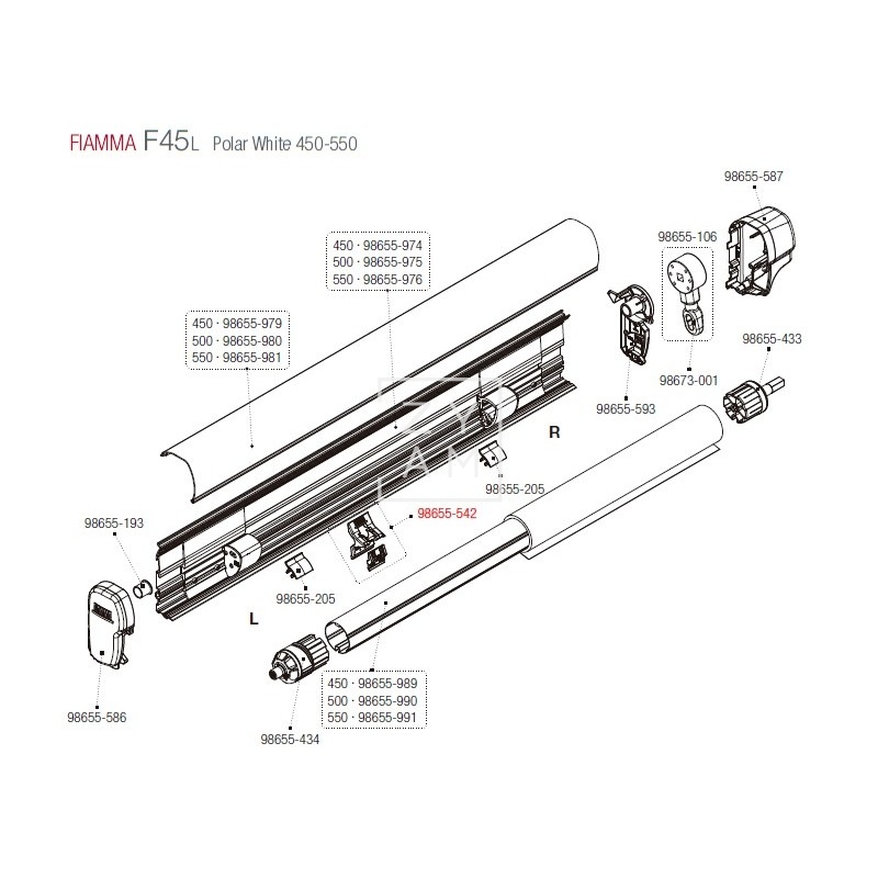 KIT SOPORTE RAFTER ARMAZON F45/F70