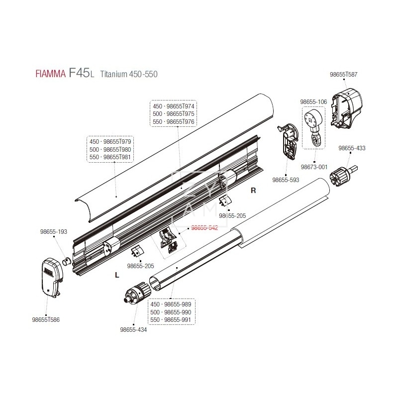 KIT SOPORTE RAFTER ARMAZON F45/F70