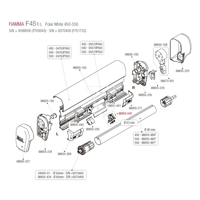 KIT SOPORTE RAFTER ARMAZON F45/F70