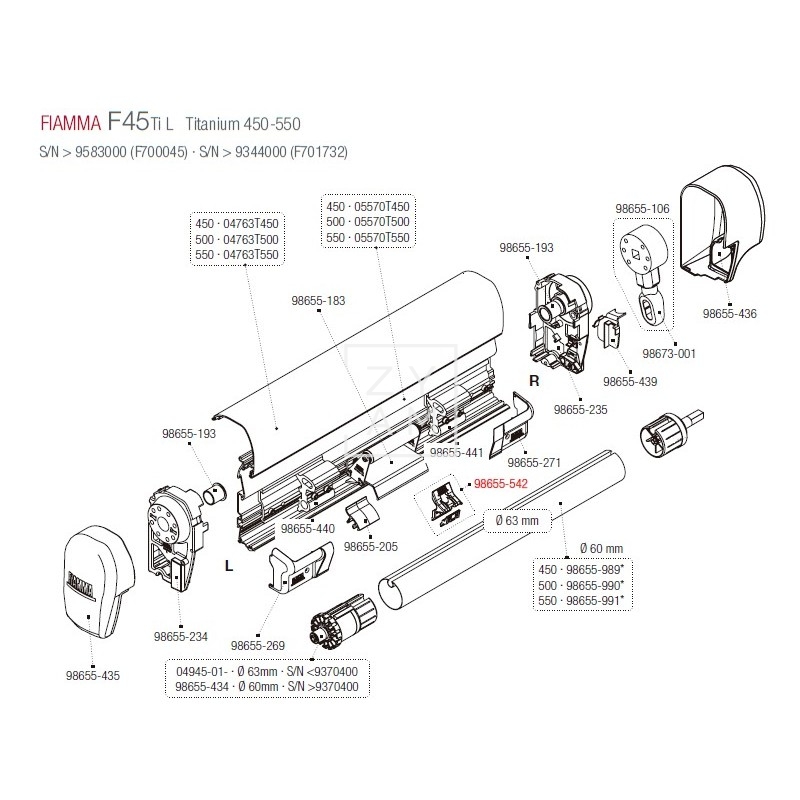 KIT SOPORTE RAFTER ARMAZON F45/F70