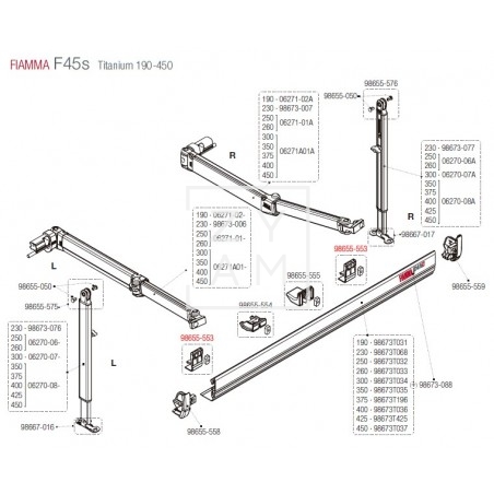 KIT SOPORTE PATA A TAPA FRONTAL F45S