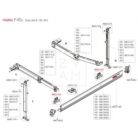 KIT SOPORTE PATA A TAPA FRONTAL F45S