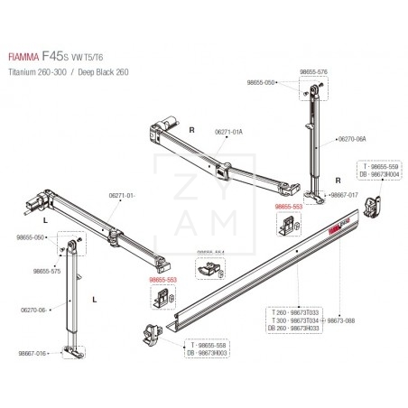 KIT SOPORTE PATA A TAPA FRONTAL F45S