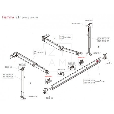 KIT SOPORTE PATA A TAPA FRONTAL F45S