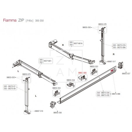 KIT SOPORTE RIEL FRONTAL F45S