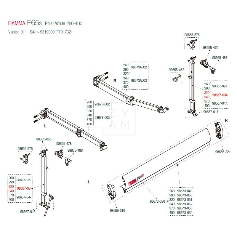 PATA F65S/F80S 320-340