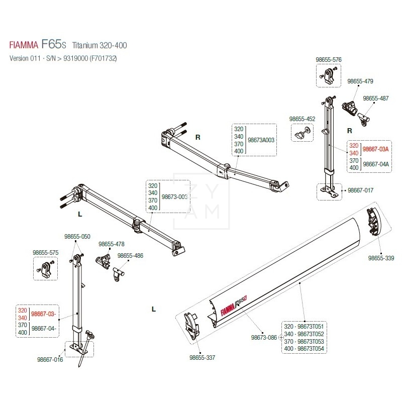 PATA F65S/F80S 320-340