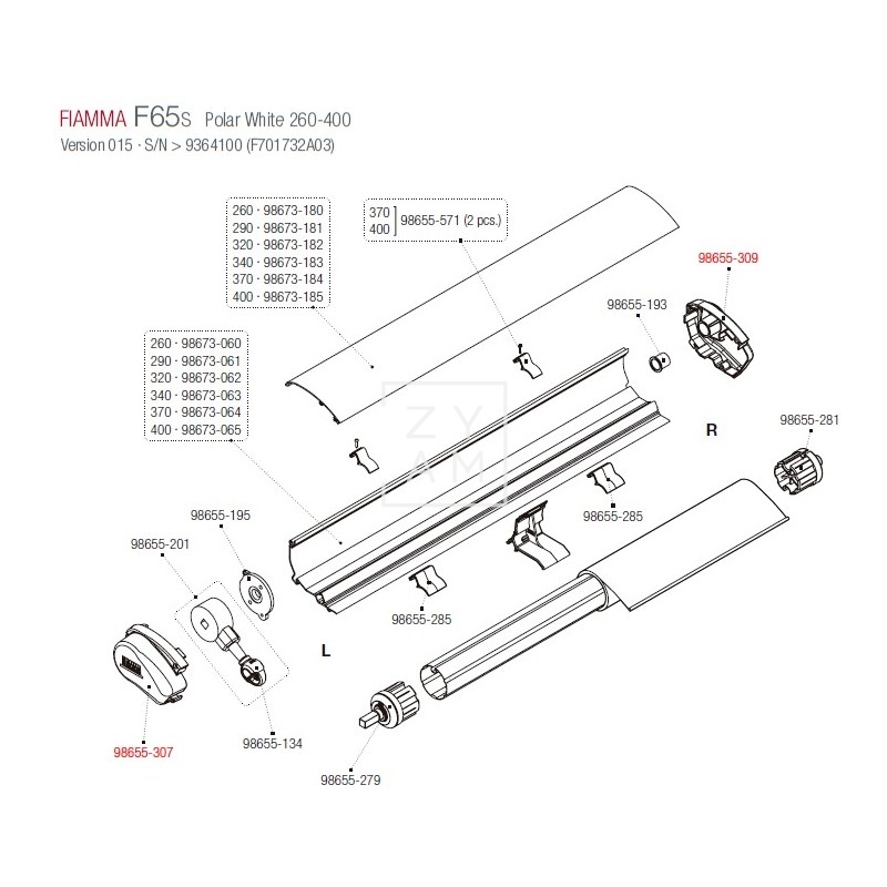 TAPA F65S 260-400 P.W.