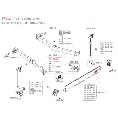 BRAZO IZQUIERDO F45TI/F45I/F1250-260