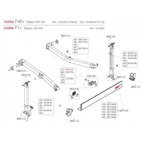 BRAZO IZQUIERDO F45TI/F45I/F1250-260