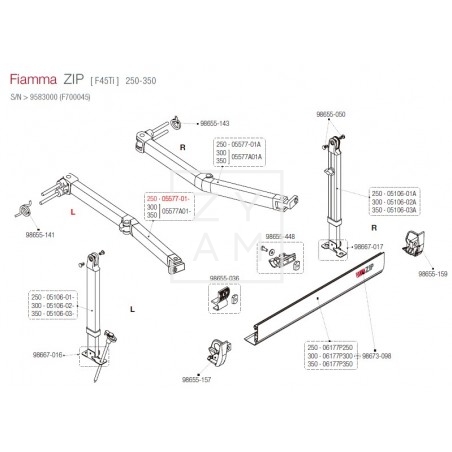 BRAZO IZQUIERDO F45TI/F45I/F1250-260