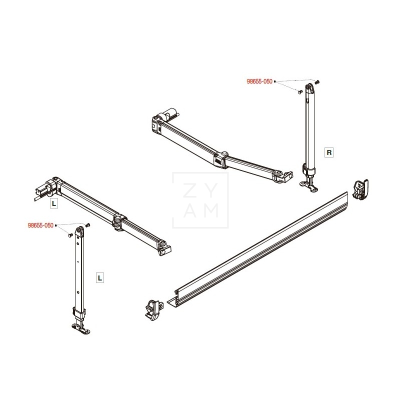TORNILLOS PLASTICO PATA FIAMMA