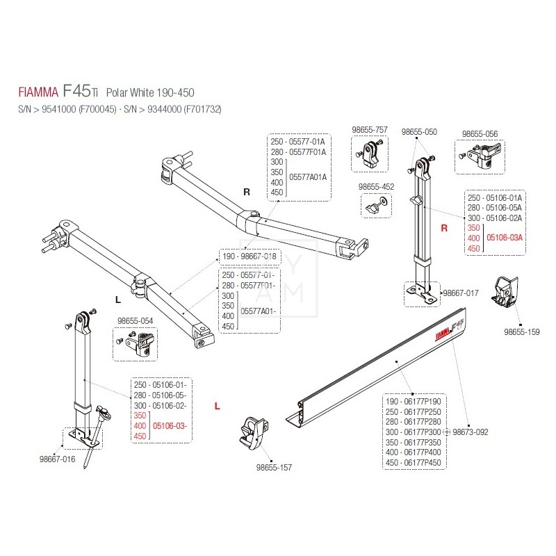 PATA F45TI/F45I/F1 350-450