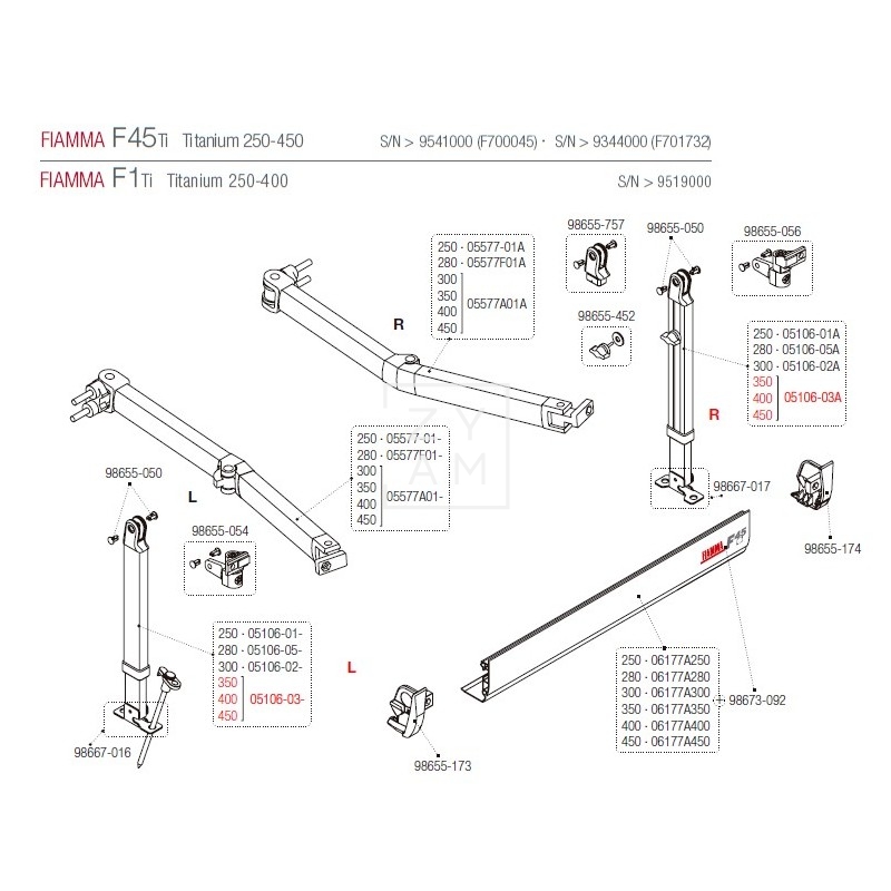 PATA F45TI/F45I/F1 350-450