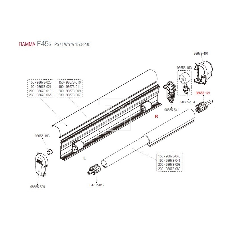 SOPORTE RULO DERECHA F45/F1 48 MM